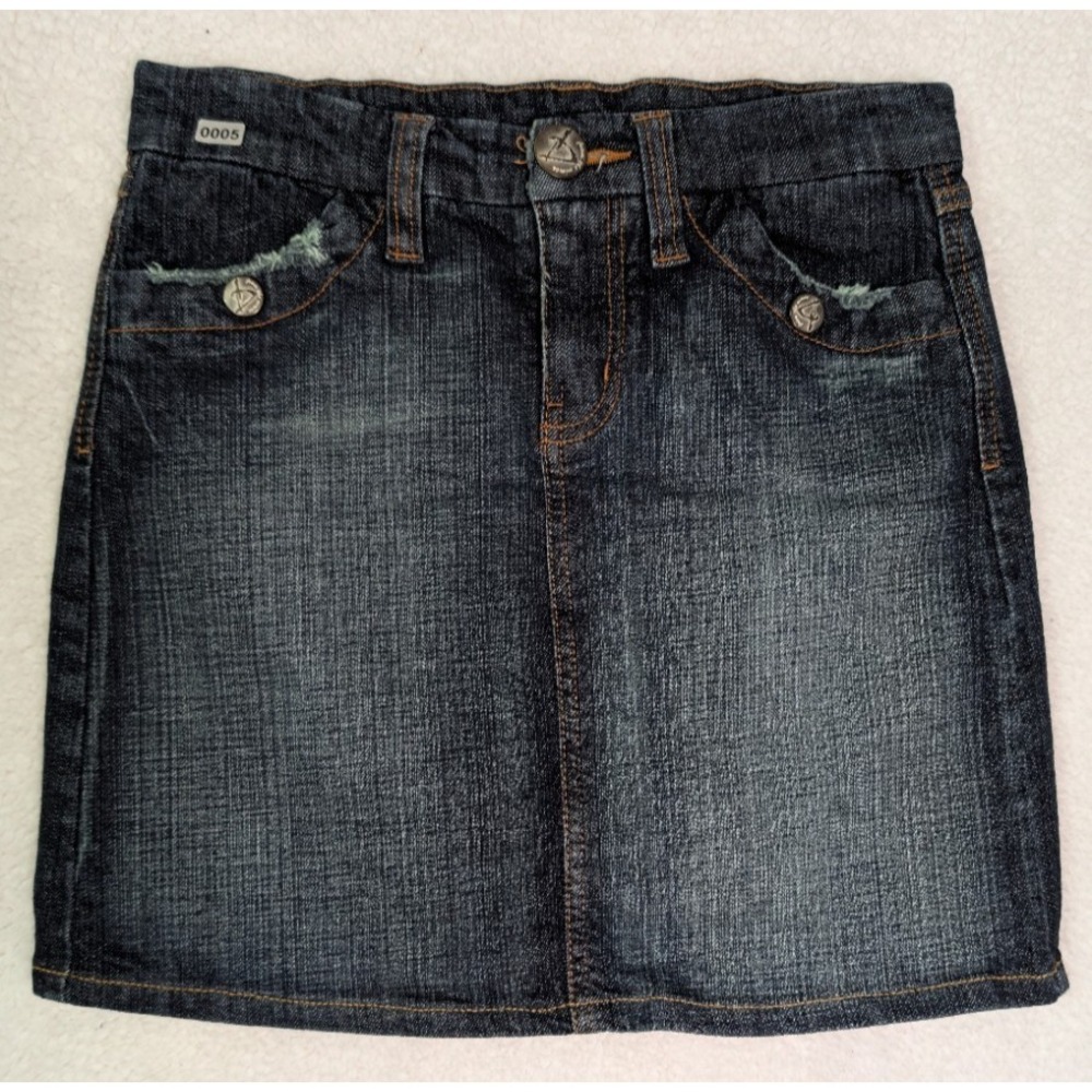 d'nim #005 it's‎ different dark wash denim skirt 4 Pocket Design Women's size S